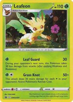 Leafeon - SWSH191 - Pokemon Sword & Shield Promo Ultra Rare Holo Card NM - Image 1