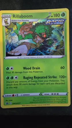Rillaboom Holofoil SWSH: Sword & Shield Promo Cards SWSH277 NM - Image 1