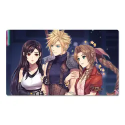 Final Fantasy Table Playmat Tifa Aerith Cloud TCG CCG FF Card Game Play Mat - Image 1