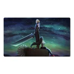 Final Fantasy Playmat Cloud Strife & Tifa Lockhart TCG CCG Pad FF Card Game Mat - Image 1