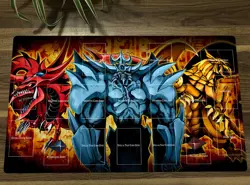 WVICM Playmat Three Egyptian God Obelisk the Tormentor TCG CCG Card Game Mat - Image 1