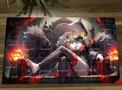 WVICM Girl Playmat Diabellstar the Black Witch TCG CCG Trading Card Game Mat - Image 1