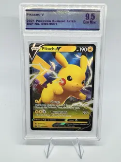 Pikachu V SWSH061 Ultra Rare Black Star Promo Pokemon Card - Image 1