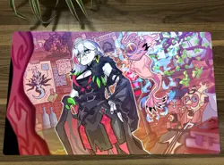 WVICM Table Playmat Diabellstar the Black Witch TCG CCG Trading Card Game Mat - Image 1