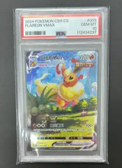 Pokemon Flareon Vmax Alt Art 003 CSH CS Holo S-Chinese TCG GEM MINT PSA 10 - Image 1