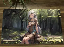 WVICM Table Playmat Maiden with Eyes of Blue TCG CCG Pad Trading Card Game Mat - Image 1