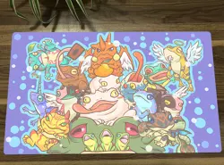 WVICM Custom Playmat Frog Deck TCG CCG Table Playing Pad Trading Card Game Mat - Image 1