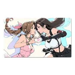 Final Fantasy Playmat Tifa Lockhart Aerith Gainsborough TCG Card Game Mat Pad - Image 1