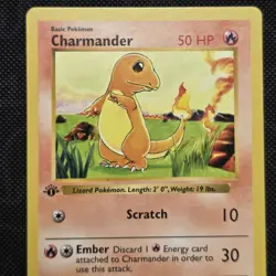 1999 Pokemon CHARMANDER Base Set 1ST EDITION Card 46/102 NM - Image 2