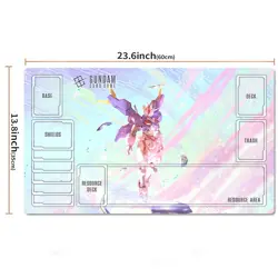 Gundam Table Playmat Gundam Aerial Rebuild TCG CCG Pad Trading Card Game Mat - Image 2