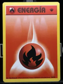 Pokemon TCG Fire Energy 1st Edition Base Set Italian Regular 98/102 LP - Image 3