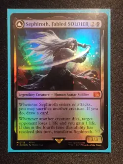 Sephiroth, Fabled SOLDIER Final Fantasy Foil mtg ff - Image 1