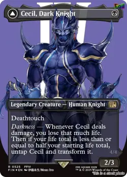 Cecil, Dark Knight (Borderless) (Surge Foil) [FIN - 525] - NM [Foil] TCG MTG - Image 1