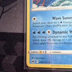 EX-NM Prize Pack Series Cards Kyogre Rare 036/159 Pokemon TCG - Image 5