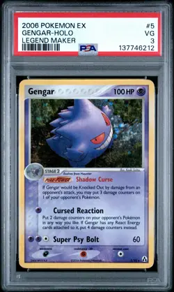2006 POKEMON EX LEGEND MAKER #5 GENGAR-HOLO PSA 3 - Image 1
