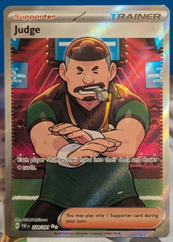Pokemon TCG Scarlet & Violet: Paldean Fates Judge 228/091 Holo Ultra Rare - Image 1