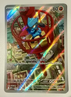 Pokemon Riolu 010 Mega Evolution ETB Promo Full Art - Image 1