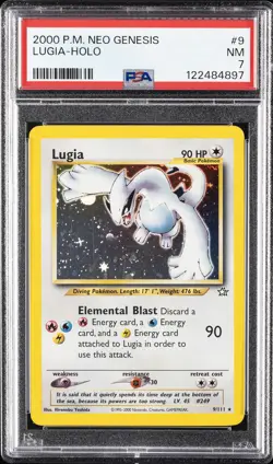 2000 POKEMON NEO GENESIS #9 LUGIA-HOLO PSA 7 - Image 1