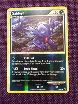Pokemon TCG HS Undaunted Sableye 35/90 Reverse HOLO 2010 - Image 1