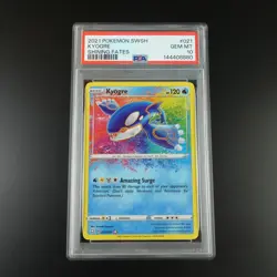 PSA 10 Kyogre 021/072 Pokemon Shining Fates Amazing Rare Holo Graded Card - Image 1