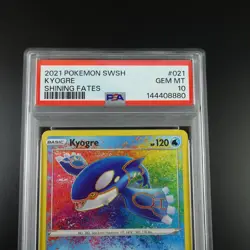 PSA 10 Kyogre 021/072 Pokemon Shining Fates Amazing Rare Holo Graded Card - Image 2