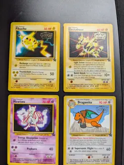 Pokemon The First Movie WOTC Black Star Promo Set - 4 Pokemon Cards 1999 Pikachu - Image 1