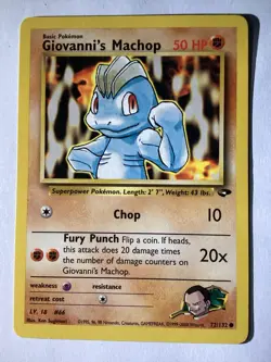 Giovanni's Machop Gym Challenge 72/132 Regular Card - Image 1