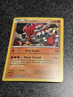Pokemon XY Primal Clash Groudon Holo Card 84/160 Cracked Ice Rare, LP Condition - Image 1