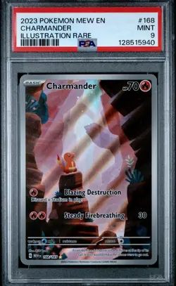 [PSA 9] Charmander 168/165 151 MEW Illustration Rare English POKEMON - Image 1