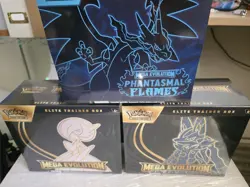 Pokemon ETB Lot 3 Mega Evolution Phantasmal Flames - Image 1