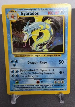 Pokemon GYARADOS 6/102 Holo Rare Base Set - LP - Image 1