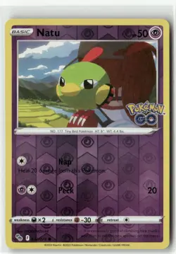Natu 032/078 Reverse Holo Pokemon GO Pokemon TCG NM - Image 1
