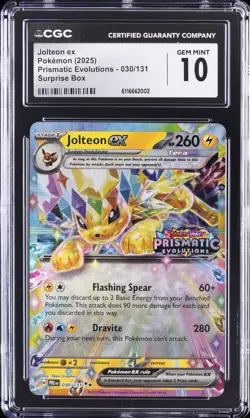2025 PRISMATIC EVOLUTIONS-SURPRISE BOX #030/131 POKEMON CGC 10 GEM MINT - Image 1