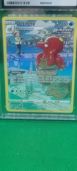 CGC 9.5 2022 Pokemon Brilliant Stars Octillery TG03/TG30 Full Art Holo T Gallery - Image 2