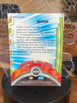 Butch HV10 - Pokemon 2000 Topps TV Heroes & Villians - Blue Logo - Image 2