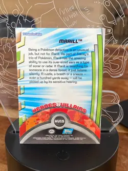 Marill HV15 - Pokemon 2000 Topps TV Heroes & Villians- Blue Logo Canadian Seller - Image 2