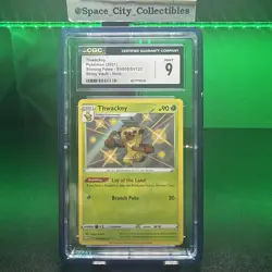 Pokemon TCG Thwackey SV005/SV122 Shining Fates 2021 Shiny Vault CGC 9 - Image 1