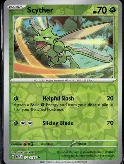 Scyther 123/165 Uncommon SV: Scarlet & Violet 151 Pokemon TCG - NM - Image 1
