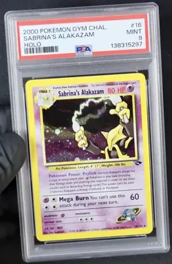 Pokemon Sabrina’s Alakazam 16/132 PSA 9 Holo Gym Challenge WOTC 2000 - Image 3