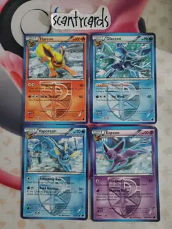 Pokemon Plasma Flareon Glaceon Vaporeon Espeon Lover Card Set Mini Collection - Image 1