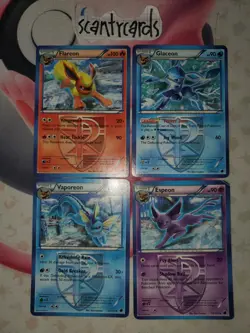 Pokemon Plasma Flareon Glaceon Vaporeon Espeon Lover Card Set Mini Collection - Image 2