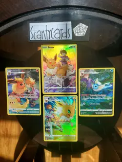 Pokemon Trainer Eevee Flareon Jolteon Vaporeon Lover Card Set Mini Collection - Image 1
