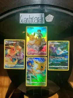 Pokemon Trainer Eevee Flareon Jolteon Vaporeon Lover Card Set Mini Collection - Image 3