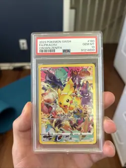 Pokemon Pikachu TCG Crown Zenith Holo Full Art Secret Rare Card PSA 10, 160/159 - Image 3