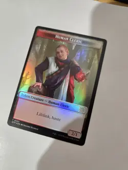 Human Cleric Mercenary Token Outlaws of Thunder Junction - Foil - NM - MTG - Image 1