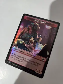 Human Cleric Mercenary Token Outlaws of Thunder Junction - Foil - NM - MTG - Image 2