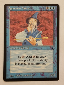 MTG Magic the Gathering Apprentice Wizard The Dark Very Light Play - Image 1
