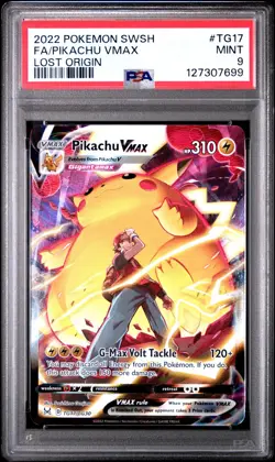 2022 Pokemon Lost Origin Pikachu VMax TG17/TG30 PSA 9 - Image 1