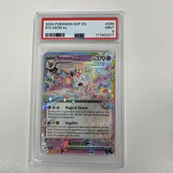 2024 Pokemon Ssp En-Surging Sparks #086 Sylveon Ex PSA 9 - Image 1