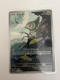 Axew Black Bolt 2025 IR Holo Rare Pokemon Card TCG 145/086 - Image 1